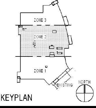 A key plan using a structural plan view to reference the Zone 2 framing plan