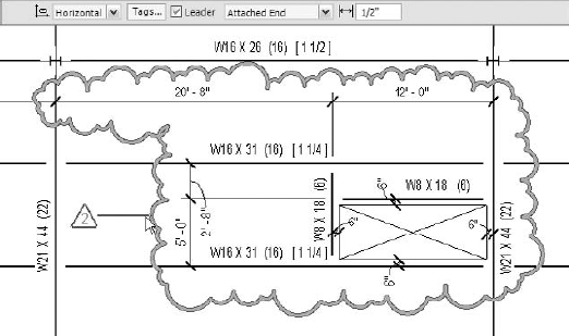 Use the Options bar to toggle tag leaders on or off before and after their placement.