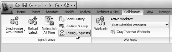 Accessing the Editing Requests tool