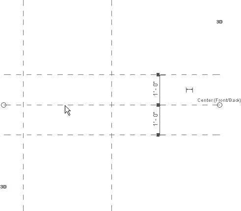 Adding two additional reference planes to center the footing step on the horizontal origin plane