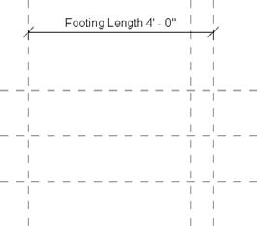 The Footing Length label has been added to the new dimension, which is now controlled by the Footing Length Instance parameter.