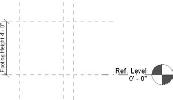 The Footing Height dimension and parameter have been added.