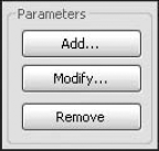 First select the parameter you wish to modify, and then choose Modify. Parameters can also be added or removed here.