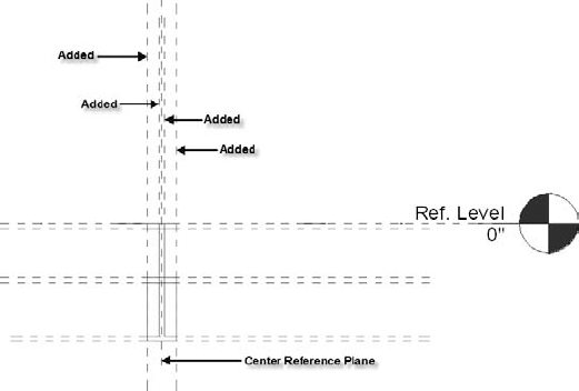 Adding the reference planes to the right side view