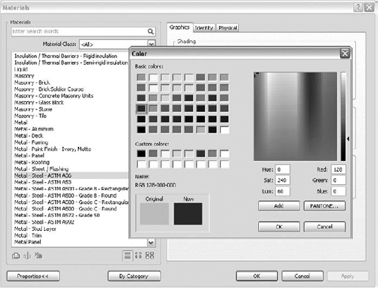 Changing the color for steel ASTM A36