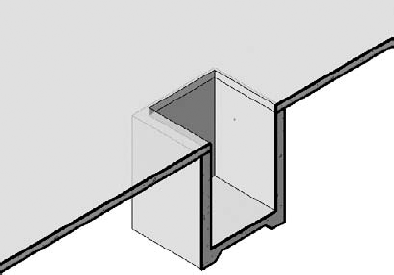 The elevator pit family in cutaway view