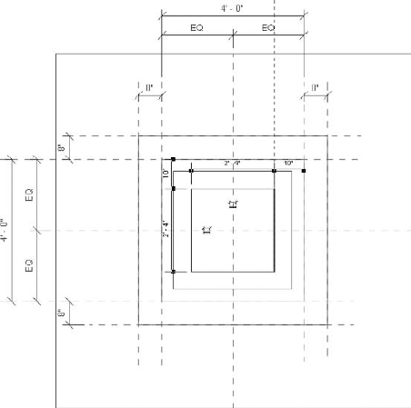 A solid void is added to sculpt the bottom of the pit slab.