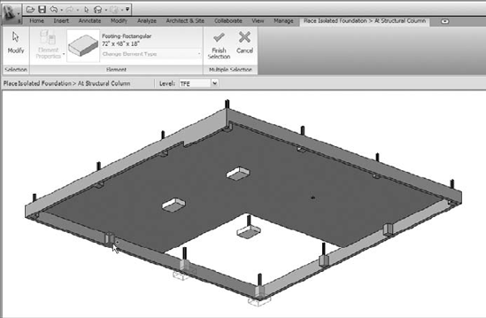 Exercise: Placing Isolated Foundations into a Project