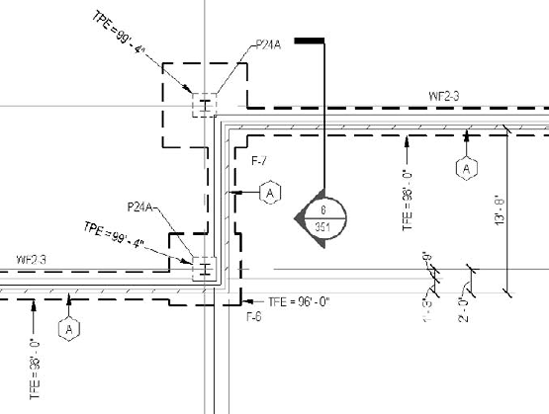 Adjusting a View for Heavy Hidden Line Footing Display