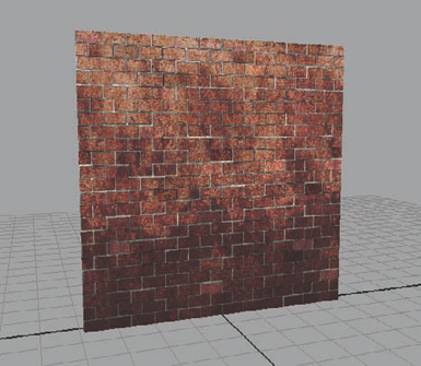 The final Diffuse texture on the wall plane