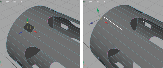 Point-snapping the hole vertices to the edge vertex