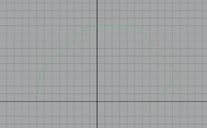 Initial roll cage curve in the Side View