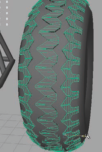 The tread in place