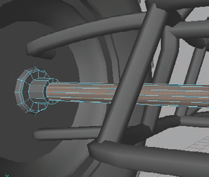 Creating the end caps of the axle