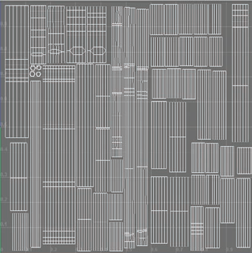 The final UV layout for the frame