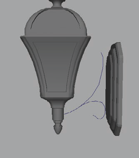 The initial curves for the wall bracket connection