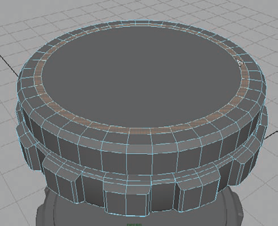 Creating a ring around the top face of the pedestal