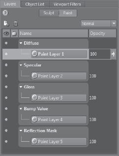 Paint Layers tray