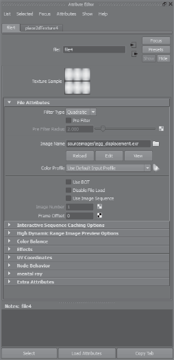 File node attributes