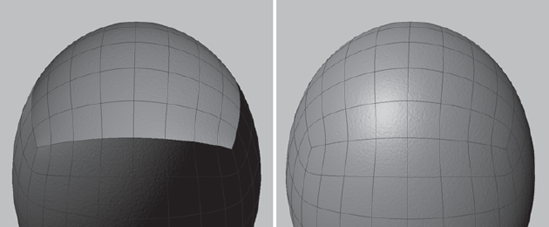 The high dynamic range image preview with Float to Fixed Point set to Linear (default) versus Float