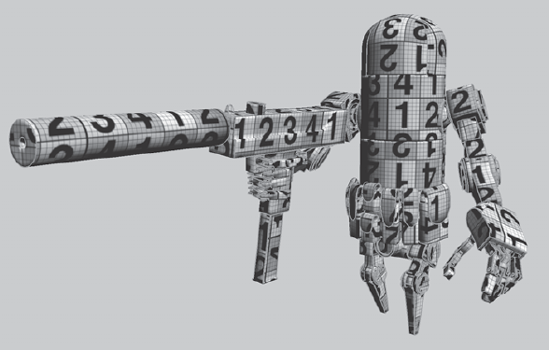 Pattern applied to Bertie model in Headus UVLayout