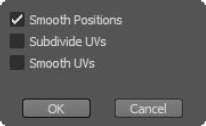 Subdivision Options dialog box