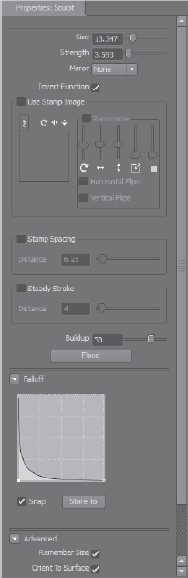 Sculpt tool preferences