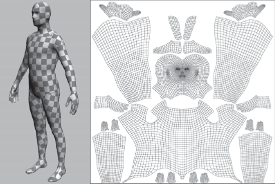 A uniform checkered pattern on proportional UVs