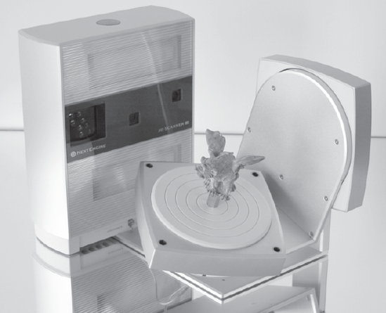 A 3D scanner used to scan a maquette