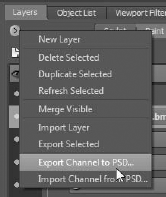 Export Channel to PSD