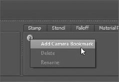 Adding a camera bookmark