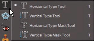 The Type tools.