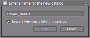 Type a name for the new catalog and click OK.