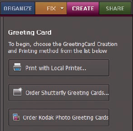 Choose a printing method for a greeting card (Windows).