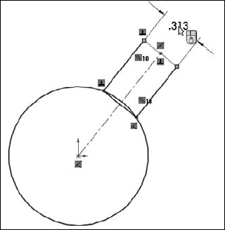 Placing a dimension on an angled line