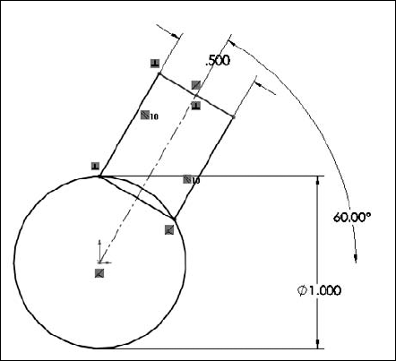 Creating an angle dimension