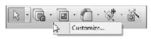 Right-click on the Shortcut "S" toolbar to customize it