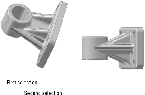 Using Normal To with Second Selection to define the top