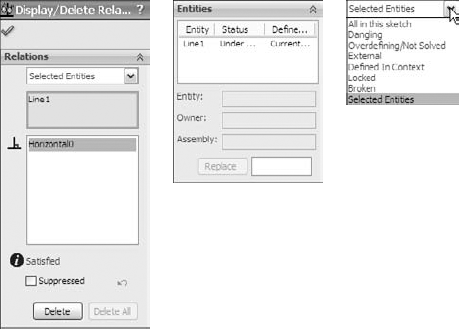 The Display/Delete Relations PropertyManager