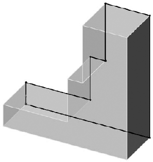 A closed loop sketch and an extruded solid feature