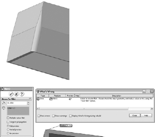 Deselecting the Tangent Propagation option