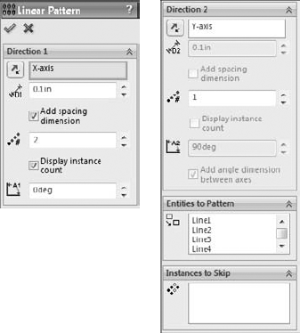 The Linear Pattern PropertyManager