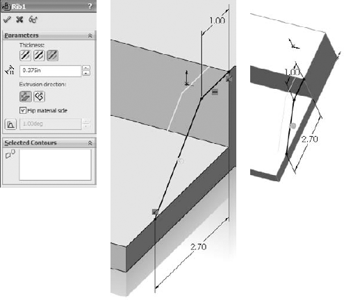 Applying the Rib feature