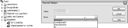 Link values listed in the FeatureManager, and the Shared Values interface