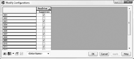 Using the Modify Configurations dialog box to configure a feature