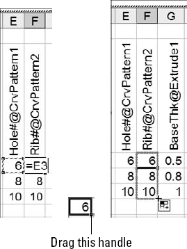 Copying the equation to other cells