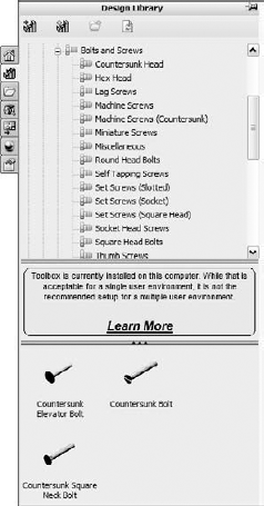 Toolbox content organization