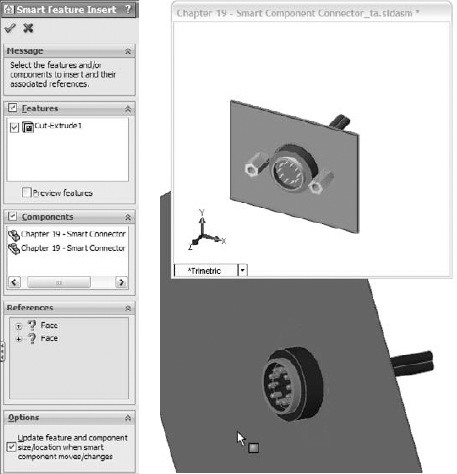 The interface for adding the Smart Feature and additional components of the Smart Component