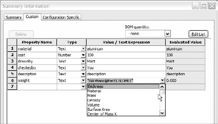 The Summary Information dialog box