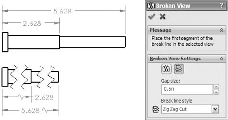 Dimensions on a Break View